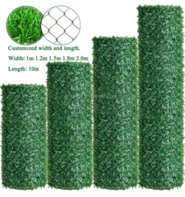Artificial grass fence roll width options